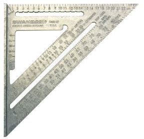 Swanson EU202 Metric Speed Square, Grey, 25 cm.