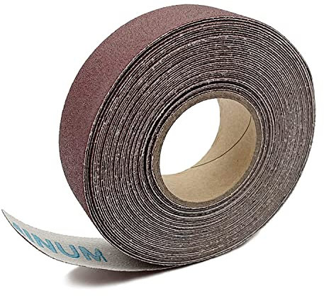180 Körnung Schleifpapier Rollen 2,5 cm x 8m Schmirgelpapier Aluminiumoxid Sandpaper Roll Emery Cloth für Holzmöbel Finishing Metall Schleifen Automotive Polieren