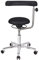 BALIMO Office - Bewegungsstuhl - Sitztrainer - ergonomischer Sitzhocker - Hocker mit Schwingeffekt - Rücken Trainer - Bürostuhl - Gestell Chrom (Schwarz)