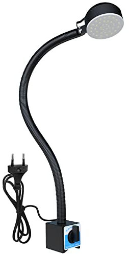 Magnetic Work Light,10W Magnetic Lamp, IP65 Water Proof Flexible Gooseneck Lamp 1400 Lumens for Lathe Milling, Drill Press, Industrial Lighting