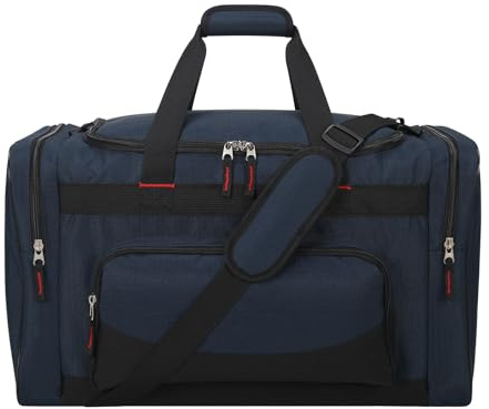55L Sporttasche Reisetasche Fitness Tasche mit Schultergurt Wochenendtasche für Damen und Herren (Marineblau, 55L)