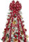 Hismir Christmas Tree Topper - Large Velvet Bow with Gold Snowflakes, Decorative Ribbon for Xmas Tree, Wreath, Door, Festival Home Decor (Red & Gold Snowflake)