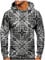 Rosennie Schusssichere Weste Zip Hoodie Herren Y2K Business Pullover Herren Gym Shirt Herren Oversize S-6Xl Tie Dye Cross Druck Kordelzug Kapuzenpullover Mit Taschen Herren Hoodie (Hellgrau, 6XL)