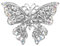 eMagTech Schmetterling Brosche, Kristall Schmetterling Pin für Jacken Blusen Schals Hüte Taschen Kristall Strass Brosche Kragen Pin Beschichtung Legierung, 7.5cm x 6cm, Legierter Stahl, Kristall