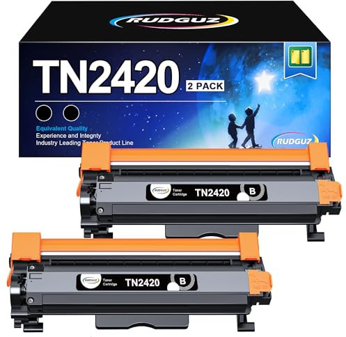 RUDGUZ TN2420 TN-2420 Toner Kompatibel für Brother TN2420 TN 2420 TN2410 TN-2410 TN 2410 für Toner Brother MFC L2710DW HL-L2350DW MFC L2710DN DCP-L2530DW HL-L2375DW HL-L2370DN MFC-L2730DW (2 Schwarz)