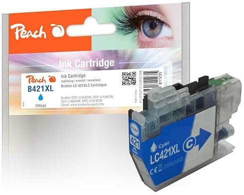 Peach Patrone Brother LC-421XL Cyan kompatibel