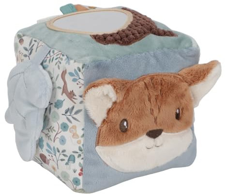 Little Dutch 8909 Stoff Activity Fühlwürfel - Forest Friends blau