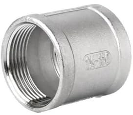 TNGNMGVSJ Water Connection 1/8 1/4 3/8 1/2 3/4 1-1/4 1-1/2 Female Threaded Coupling F/F Stainless Steel SS304 Couple Pipe Fittings(DN 50)