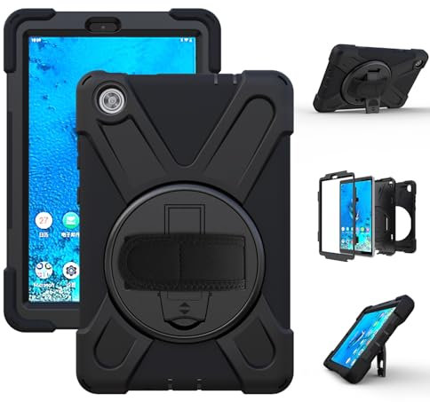 Funda protectora para tableta Compatible con Lenovo Tab M8 8 pulgadas TB-8505X/8505F/8506F, 2019/2021 3.ª/2.ª generación, resistente a prueba de golpes, funda protectora contra caídas con correa Compa