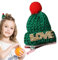Weihnachtshaarklammern, Weihnachtshaarklammern für Mädchen, Weihnachtshaarspangen mit gestrickter Haarspange – niedliche Haarspangen, Weihnachtsmütze, Haarspangen