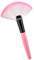 Pinceau de maquillage éventail en fibre synthétique pour femme - Pinceau de voyage pour application cosmétique du visage - Pinceau de fard à paupières avec poignée ergonomique