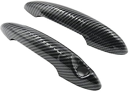 JjAaYy Für BMW Mini Cooper S R50 R52 R53 R55 R56 R57 R58 R59 R61 Auto Innentürgriff Abdeckung Auto Türgriff Abdeckung Aufkleber Zubehör.,A-Carbon Fiber