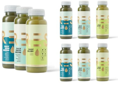 PRESS Healthfoods - Leafy Green Juice Variety (6 pack) | 2 x Celery Juice, 2 x Daily Lean Greens, 2 x Daily Sweet Green | Cold Pressed, Vegan, Detox, Immune Boosting | Bundle contains Celery