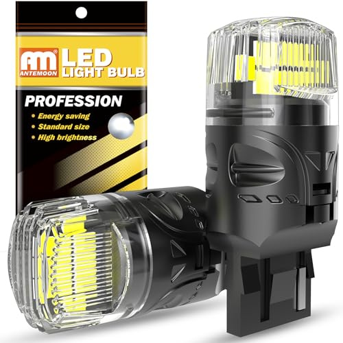 ANTEMOON 582 W21W 7440 T20 LED Bulbs Super Bright 2800LM 12V 6000K White 7441 992 Replacement Bulb Canbus Error Free for Backup Reverse Light, Daytime Running Light, Brake Light, Pack of 2
