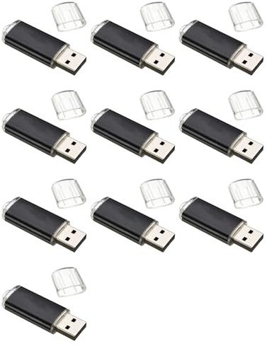 Janasiba 10X USB Stick Flash Pen Drive U Festplatte für PC TV Farbe: Schwarz Kapazität: 1GB