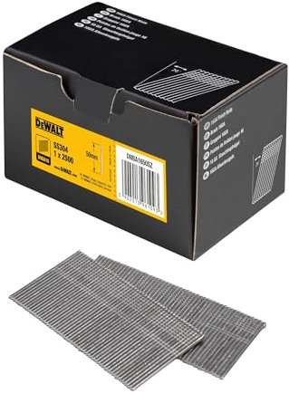 DeWalt stauch de uñas 20 grandes SS 50 mm 2500 unidades, plata, dnba1650sz