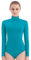 SUPRNOWA Rollkragen-Trikot, lange Ärmel, Spandex, für Tanz, Workout, Fitness, Bodysuit für Damen, Ozeanblau, XL