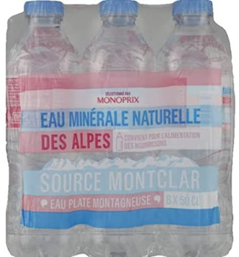 Monoprix Eau minérale des Alpes source Montclar - Les 6 bouteilles de 50 cl