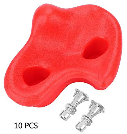 Dilwe 10 PC Kinder Klettergriffe, Indoor Klettertraining Climbing Holds Rock bunt Klettersteine mit Schraube (Rot)