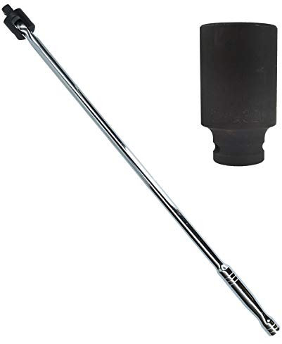 AB Tools 1/2 Drive 24 Breaker Power Knuckle Bar with 32mm Metric Deep Impact Socket