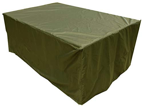 Kaufpirat Premium Abdeckplane 300x100x80 cm Essbank Sitzbank Holzbank Gartenmöbel Gartentisch Hülle Abdeckung Haube Schutzhülle Abdeckhaube 900 D, 500 g/m², 6.000 mm Wasserbeständigkeit Olivgrün