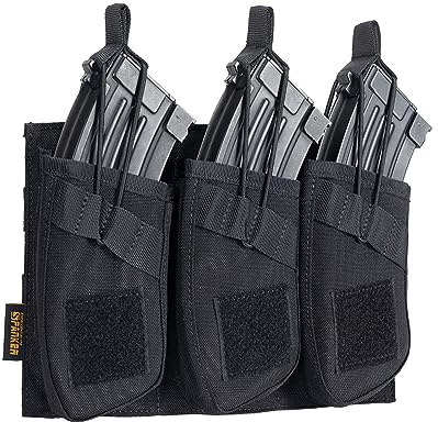 EXCELLENT ELITE SPANKER Taktisch Oben öffnen Magazin Single/Double/Triple AK Magazintasche(Triple-Schwarz)
