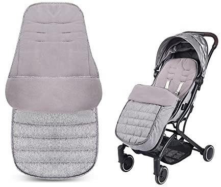 SONARIN Universal Premium Fußsack für Kinderwagen,Wasserdicht und winddicht,weicher Deluxe ThermoFleece,Cosy Toes,für Jogger, Buggy(Grau)