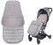 SONARIN Universal Premium Fußsack für Kinderwagen,Wasserdicht und winddicht,weicher Deluxe ThermoFleece,Cosy Toes,für Jogger, Buggy(Grau)