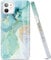 luolnh Compatible with iPhone 12 /12 Pro Case, Marble Design Shockproof Silicone TPU Bumper Case for iPhone 12 /12Pro 6.1 Inch 2020 - Abstract Mint