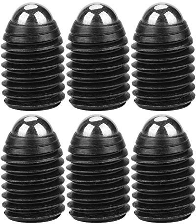 10 Stück M12 Kugelkolben, Sechskant-Kugelfeder-Kolbensatz mit Schraubengewinde, schwarz oxidiert(M12*25(10PCS))