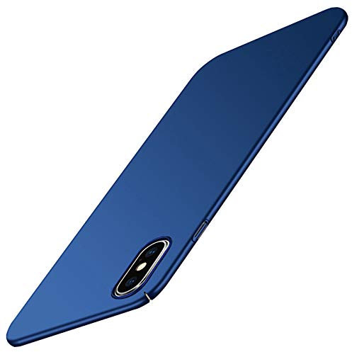 Tybiky iPhone XS Case, iPhone X Matte PC Protective Case Ultra Thin Hard Case Minimalist Matt Protective Cases Shockproof Shell Anti-Scratch Bumper Mobile Phone Case Cover for iPhone XS/X, Blue