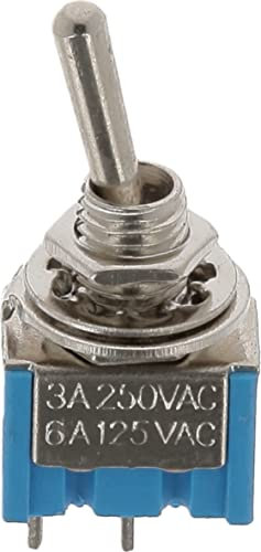 Restagraf - Micro-Bouton Interrupteur à Levier - 2 Broches - Connexion Cosse Plate - 6 A - 12 V - Réf. 17071 - Blister de 1