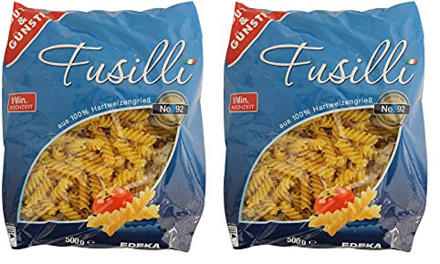 2er Pack Gut & Günstig Nudeln Fusilli 2 x 500 g Spirelli
