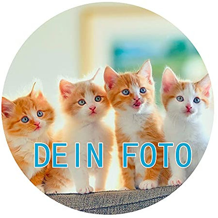 MEGAUK Fotomagnet mit eigenem Bild gestalten, Kühlschrankmagnet mit individuellem Foto, 10.8 x 10.8cm Rund vollflächig Bedruckt