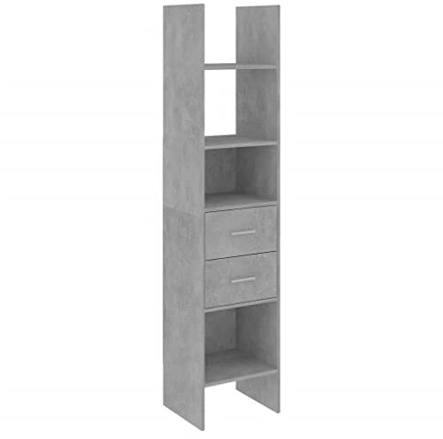 vidaXL Libreria Grigio Cemento 40x35x180 cm in Legno Multistrato