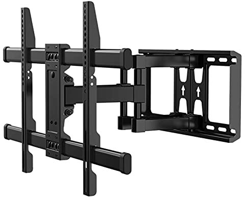 LIU- TV Wall Mount Full Motion Bracket for Most 43-80 inch LED LCD OLED 4K Flat Curved TV,Dual Articulating Arms Extension Rotation Tilt,Max VESA 600x400 Supports TVs up to 132 lbs