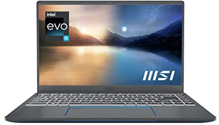 MSI Prestige 14 Evo Professional Laptop: 14 FHD Ultra-Thin Bezel Display, i5-1135G7, 16GB RAM, 512GB NVMe SSD, Thunderbolt 4, Win10 Home, Intel Evo, Carbon Gray (A11M-628) (Prestige 14Evo A11M-628)