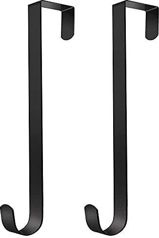 2 Stücke Kranz Aufhänger Türkleiderhaken Kleiderhaken für Tür Türhaken Edelstahl Handtuchhalter zum Einhängen Kleiderhaken über Tür ohne Bohren für Innen und Außen Weihnachtskranz Dekor 31.5cm