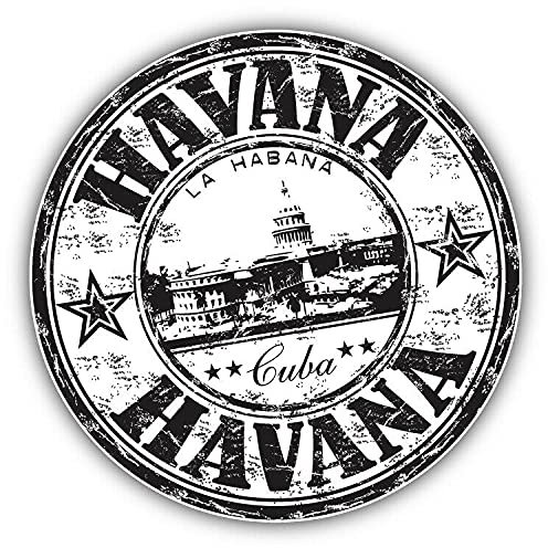 20cm! Hochwertiger Kühlschrank-Auto-Aufkleber Sticker Cartoon Comic Havanna Kuba UV&Waschanlagenfest Decal