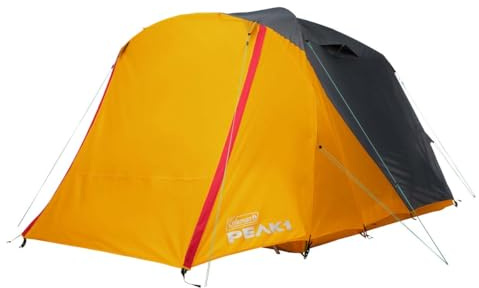 Coleman PEAK1 Premium Backpacking Tent, Waterproof Fabric with 2,000mm Waterhead Rating can Withstand Winds up to 45 MPH; Wide Door, Star View Window, & Footprint Included, 1/2/3/4/6 Person Tent