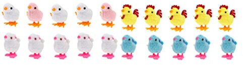 jojofuny 20st Uhrwerk-küken-häschen Ostern-Goodie-Bag-füller Osterküken Plüschtier Osterei-überraschungsspielzeug Osterspielzeug Zum Aufziehen Ostern Huhn Spielzeug Plastik Hase Statue Kind