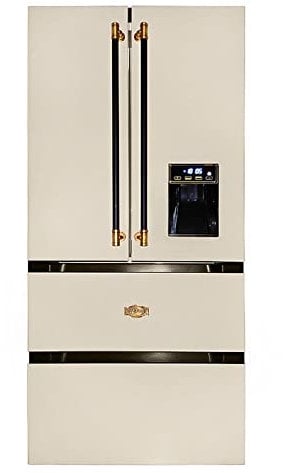 Kaiser KS 80425 ElfEm, 83 cm breit, 183 cm hoch, 83.6 cm breit, Retro Kühlschrank, Side-by-Side Kühl Gefrier Kombi, No Frost 506 L, AD/BE