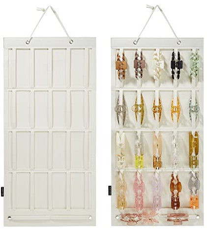 HUHYNN Großer Klauen-Clip-Halter, Organizer zum Aufhängen, Haarklammer-Organizer, Wandmontage, Haarklammer-Halter, großer Klauen-Halter und Aufbewahrung für Damen, Teenager, Mädchen (Beige)