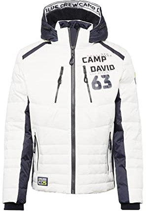 Camp David Herren Steppjacke im Colour Design mit Logo Artworks Kitt XL