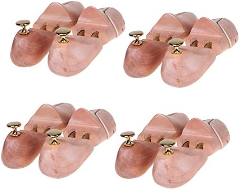 HIMRY® 4 Paia | TENDISCARPE Legno naturale, orma per scarpe, Unisex forme di scarpe, tendiscarpe in legno forma per Calzature 43 - Calzature 44, KXB6000-43-4P