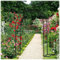 Arco Giardino in Ferro, Arco Pergolato Da Giardino Con Base, Metallo Graticcio Struttura Resistente Alle Intemperie Nero,Nero,W1.8M*H2.2M