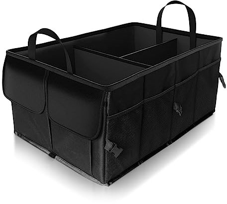 CGEAMDY Kofferraum Organizer Auto, Platzsparend Kofferraum Mit Fächern, Praktische Auto Faltbox, Wasserdichten Rutschfester Boden Kofferraumtasche, Für Auto Aufbewahrung, Picknick