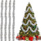 4 Stück Weihnachten Lametta Girlande, Metallische Lametta Girlanden, Girlande Weihnachten, Weihnachten Lametta Girlande, Weihnachtsbaum Hängende Dekorationen Für Weihnachten.(2 Meter, Silber)