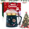 Horuili Tasse de Noël, Tasse à Café de Noël, Set de Tasses de Noël avec Couvercle et Cuillère, Tasse de Noël en Céramique, café thé Lait Tasse, pour Noël Amis Famille Amoureux Idée Cadeau (420ml)