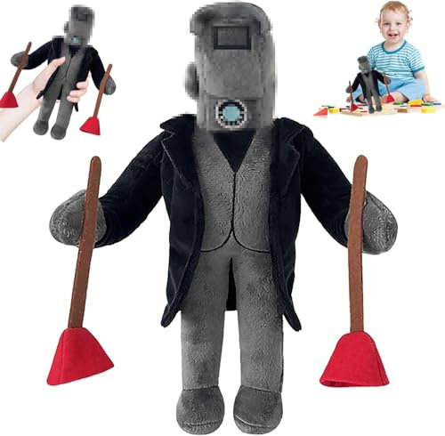 Toilet Titan Plush Toy, 30cm Toilet Figures Double Plunger Cameraman, Titan Plushie Doll Stuffed, Cameraman Series - Toilet Cameraman Plush, Plush Toy Cuddly Toy for Game Fans